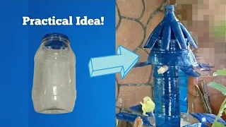 Practical Idea! No Mess Bird Feeder From Plastics