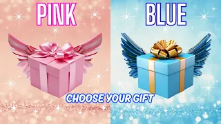 Choose your gift🎁😍💙💖#chooseyourgift #pickonekickone #2giftbox  #blue #pink#giftboxchallenge#giftbox