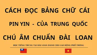 Cách Đọc Bảng Chữ Cái pinyin, Chú Âm (ĐÀI LOAN )