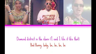 Cardi B, Bad Bunny & J Balvin - I Like It (Color Coded) (Lyrics)