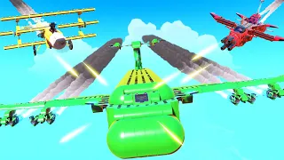 1 Cargo Plane VS 2 Fighter Planes Survival Challenge! - Trailmakers Multiplayer