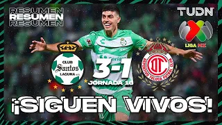 Resumen y goles | Santos 3-1 Toluca | AP2023-J16 | Liga Mx | TUDN