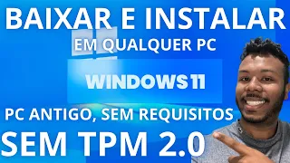 Como instalar Windows 11 em PC antigo, Sem requisitos, Sem TPM 2.0 E SEM PROCESSADOR COMPATÍVEL