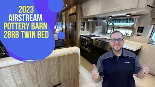 BEST Airstream Travel Trailer EVER??? - 2023 Pottery Barn 28RB Twin Bed