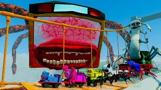 ALL MONSTERS Big & Small Cars vs Downhill Madness with BUS EATER | MEGA PACK #14 – BeamNG.Drive