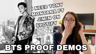 REACTING TO BTS PROOF DEMOS (Tony Montana, Epiphany, Boyz With Fun, Boy in Luv, DNA, Young Forever)