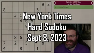 NYT Hard Sudoku Walkthrough | Sept 8, 2023