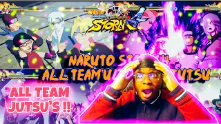 One Piece Fan Reacts to All Team Ultimate Jutsus Naruto Storm 4 Next Generations Reaction