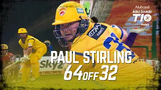 Paul Stirling I 64 off 32 balls I Super League I Day 8 I Best performance of the day I Abu Dhabi T10