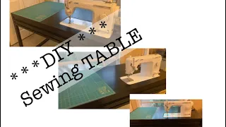 DIY sewing machine table-thrifted desk