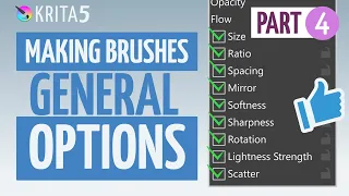 GENERAL OPTIONS in KRITA 5 2022. Making BRUSHES Part 4