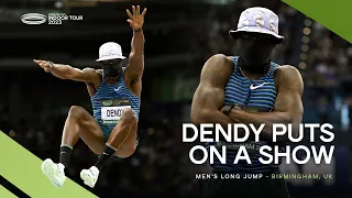 Huge final attempt from Dendy 🇺🇸 in the men's long jump | World Indoor Tour 2023