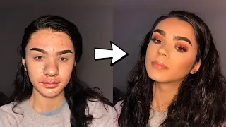 9TH GRADE MAKEUP TRANSFORMATION  (chatty GRWM and school vlog)