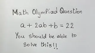 Math Olympiad Question | Nice Algebra Question | You should be able to solve this!!