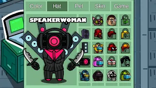 Speakerwoman  (skibidi toilet) in Among Us ◉ funny animation - 1000 iQ impostor