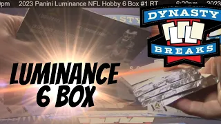 2023 Luminance Football Card 6 Box Half Case Break #3   Sports Cards