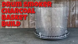 Drum Smoker Build Pt.2 : The Charcoal Basket/Seasoning the Smoker