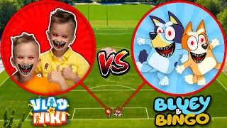 Drone Catches BLUEY AND BINGO VS VLAD AND NIKI IN REAL LIFE!! *EVIL BLUEY & BINGO*