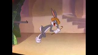 Stage Door Cartoon - Bugs Forced to Dance by Elmer Fudd