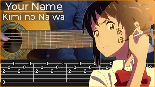 Your Name, Kimi no Na wa - Sparkle (Simple Guitar Tab)