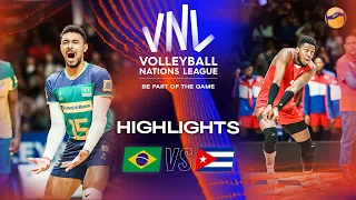 🇧🇷 BRA vs. 🇨🇺 CUB - Highlights Week 1 | Men's VNL 2023