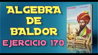 Algebra de Baldor Desde Cero - Ejercicio 170 - Ejercicios 1 al 4 de 14