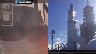 Space Shuttle vs. SpaceX Falcon Heavy Launch comparison (SpaceX Audio)