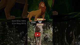 Simba (animated) vs Simba (live action) with proofs