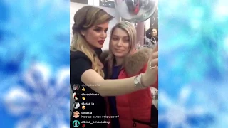 Ксения Бородина на открытии своего салона красоты. instagram live