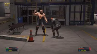 WWE 2K23 Big show vs Andrew tate back stage brall