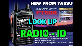 Yaesu FT5-Look up Radio ID