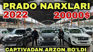 PRADO NARXLARI 2022... CAPTIVA MALIBU O'RNIGA TAYOTA PRADO... SERGELI MOSHINA BOZOR... #prado