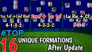 Top 16 Unique Formation After Update 4-2-2-2(1ss) in efootball 2023 mobile