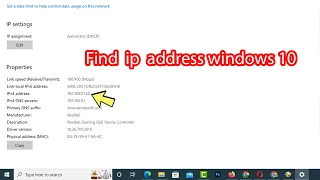 How to find my ip address windows 10