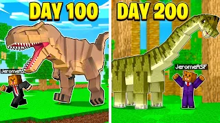 I Survived 200 Days In Jurrasicraft Minecraft (Here's What Happened)