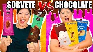 SORVETE VS CHOCOLATE | Blog das irmãs