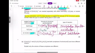 9701/42 May June 2021 A2 chemistry paper discussion part 1