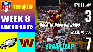 Philadelphia Eagles vs Commanders FULL 1st QTR Week 8 October 29, 2023 | NFL Highlights 2023