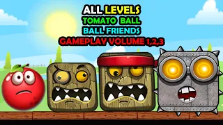 Red Ball 4 - Ball Friends - Speedrunning - Tomato Ball - Live Stream - Gameplay Volume 1,2,3