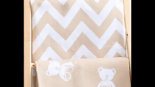 Детское одеяло байковое - Зигзаги дымчатый