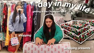 a day in my life VLOG | Christmas shopping + wrapping