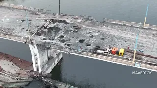 Антоновский мост после освобождения Херсона ВСУ Antonovsky bridge after the liberation of Kherson