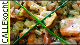 Frische Pfifferlinge lecker in Sahne zubereiten - Omas schnelles Rezept