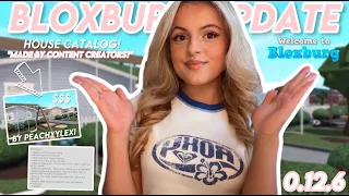 🔴LIVE BLOXBURG HOUSE CATALOG UPDATE! *MADE BY CONTENT CREATORS? FACECAM LIVE REACTION* 0.12.6 UPDATE