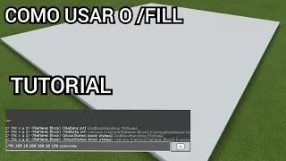 COMO USAR O COMANDO /FILL NO MINECRAFT! TUTORIAL