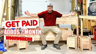 How I Made $4,000 In One Month Woodworking (FREE PLANS)