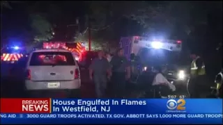 House Engulfed In Flames In Westfield, NJ