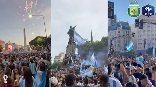 Crazy Scenes In Argentina As Fans Celebrate Winning The World Cup Final Against France