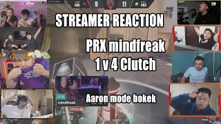 Streamer Reaction PRX Mindfreak 1 v 4 Clutch vs Fnatic