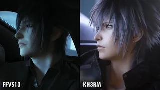Yozora and Noctis | Car Scene side by side | Final Fantasy Versus XIII, Kingdom Hearts III Re:Mind